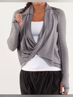 Lululemon Iconic Wrap Wee Stripe‎ White Black Long Sleeve